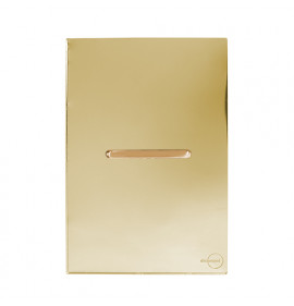 Conjunto Interruptor Simples Horizontal 4x2 - Novara Glass Dourado Gold
